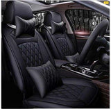 Ford endeavour PU leatherate luxury car seat cover with pillow and neckrest with bucket