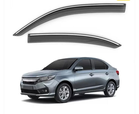 Chrome line door visor for honda new amaze 2018 onwards