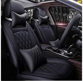 Honda jazz PU leatherate luxury car seat cover with pillow and neckrest with bucket fitting
