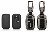 DOSSNIK Metal Car Key Cover for Maruti Suzuki Swift, Dzire, Ertiga | 3 Button Smart Key Case | Rugged Metal Key Protector Cover with Keychain | Black