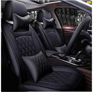 Ford endeavour PU leatherate luxury car seat cover with pillow and neckrest with bucket