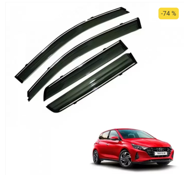 Chrome line door visor for hyundai I20 2020 onwards