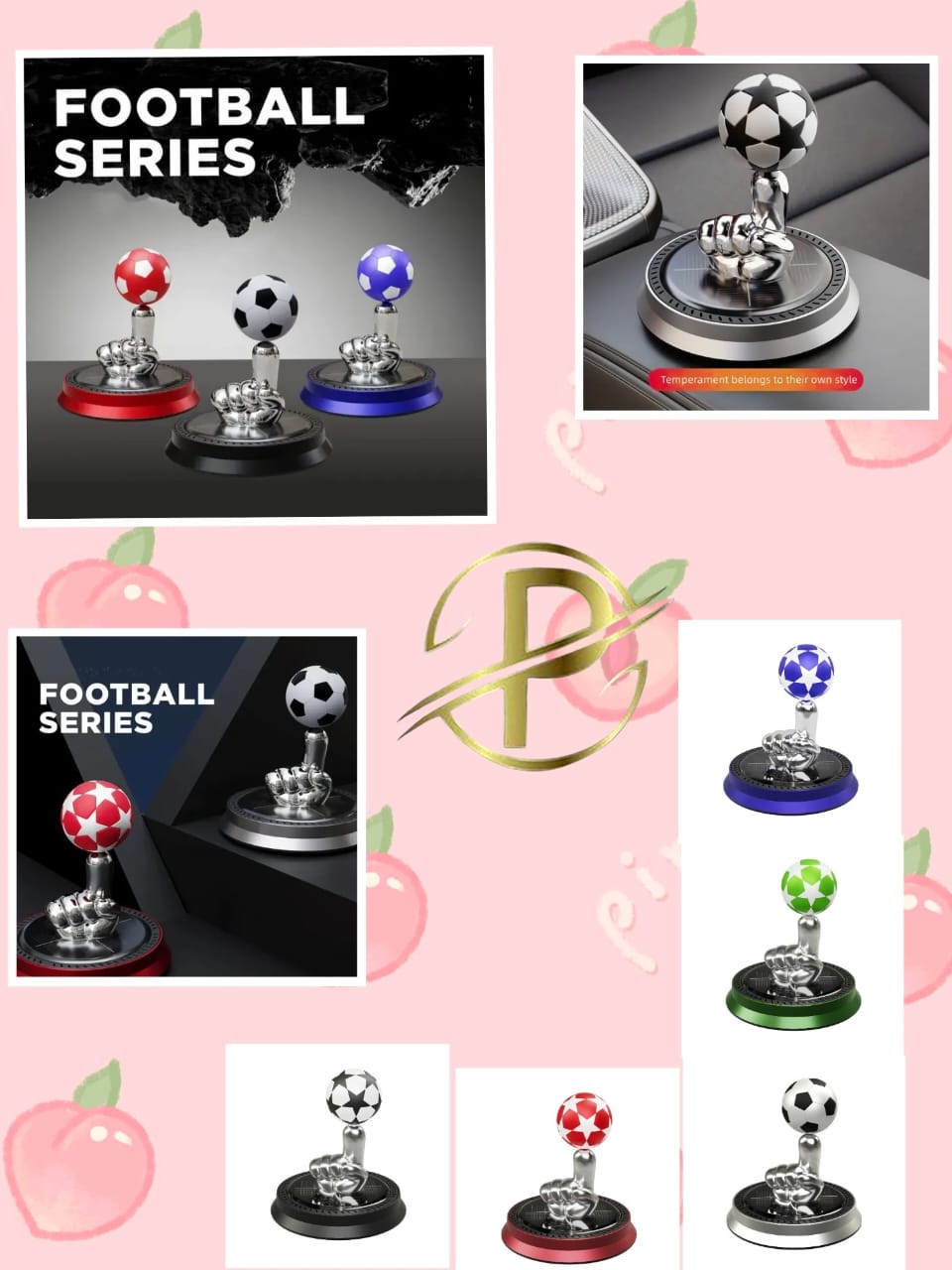 Auto Football on Finger Design Solar Car Perfume Air Freshener Perfume