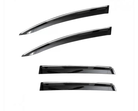 Chrome line door visor for honda jazz 2015