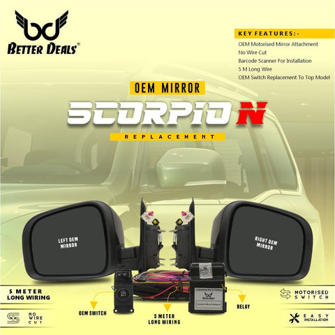 Scorpio N OEM folding mirror kit