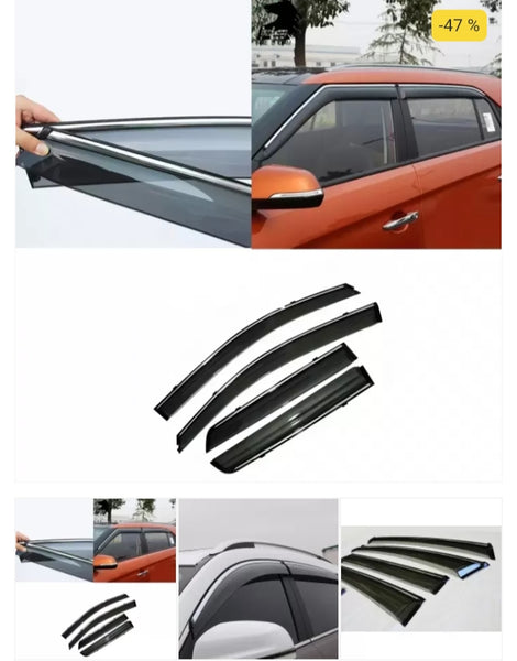 Chrome line door visor for tata harrier 2019 onwards