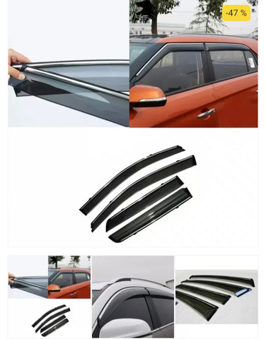 Chrome line door visor for tata harrier 2019 onwards