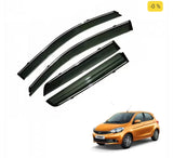 Tata Tiago 2016 onwards window door visor with chrome line