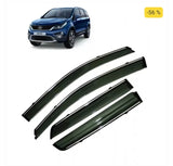 Tata hexa 2017 onwards car window door visor with chrome line