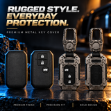 DOSSNIK Metal Car Key Cover for Maruti Suzuki Swift, Dzire, Ertiga | 3 Button Smart Key Case | Rugged Metal Key Protector Cover with Keychain | Black