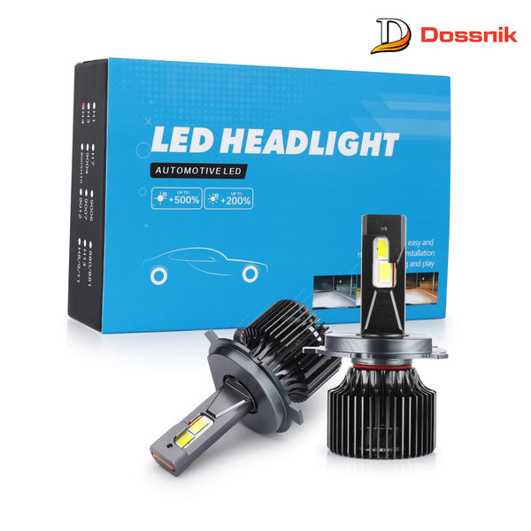 Dossnik 195W Tri Colour LED Headlight | 3000K / 4300K / 6500K | 18000 Lumens