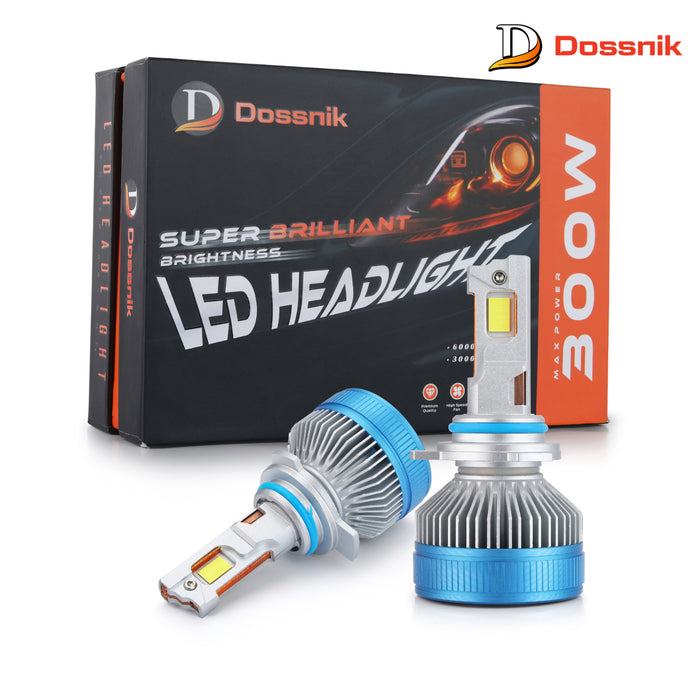 Dossnik 300W Super Power LED Headlight | 6500K | 30000 Lumens | Low & High Beam