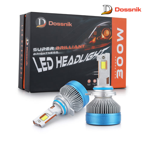 Dossnik 300W Super Power LED Headlight | 6500K | 30000 Lumens | Low & High Beam
